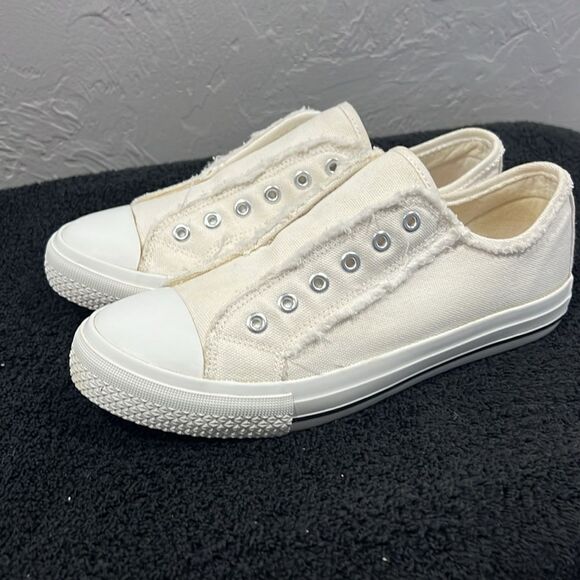 🔥🔥 Sincerely Jules “Vinnie” White no Lace Slip-On Sneakers Sz 10M - PERFECT! - Picture 4 of 13